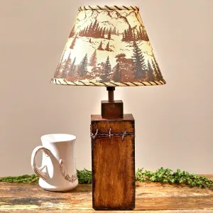 Rustic Ranch Wood Table Lamp mattress topper, bed base