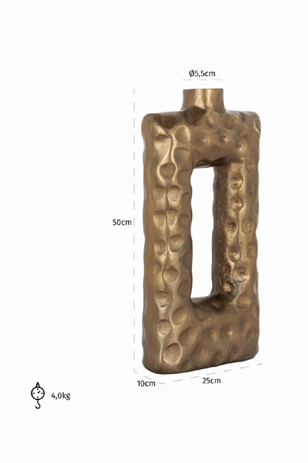 Rustic Aluminium Vase | OROA Samuel