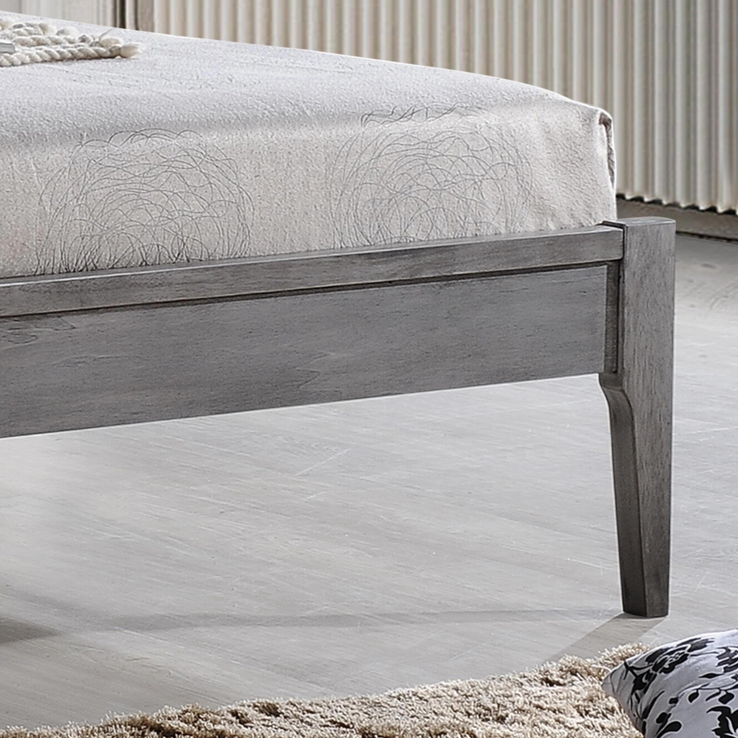 Rustic Wooden Queen Platform Bed - NH335903