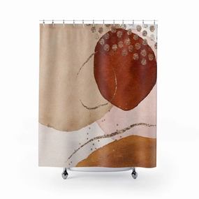Rusty Beige Gold Abstract Shower Curtain Lighting,Home Lighting