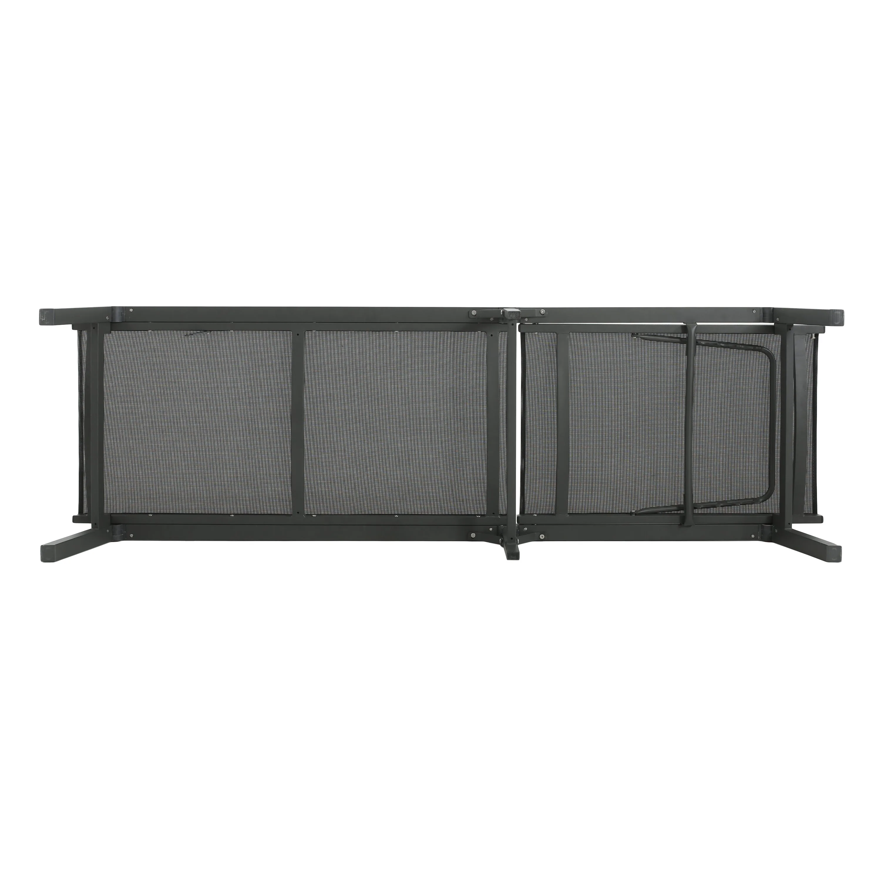 Salalh Outdoor Aluminum Folding Chaise Lounge, Set of 2