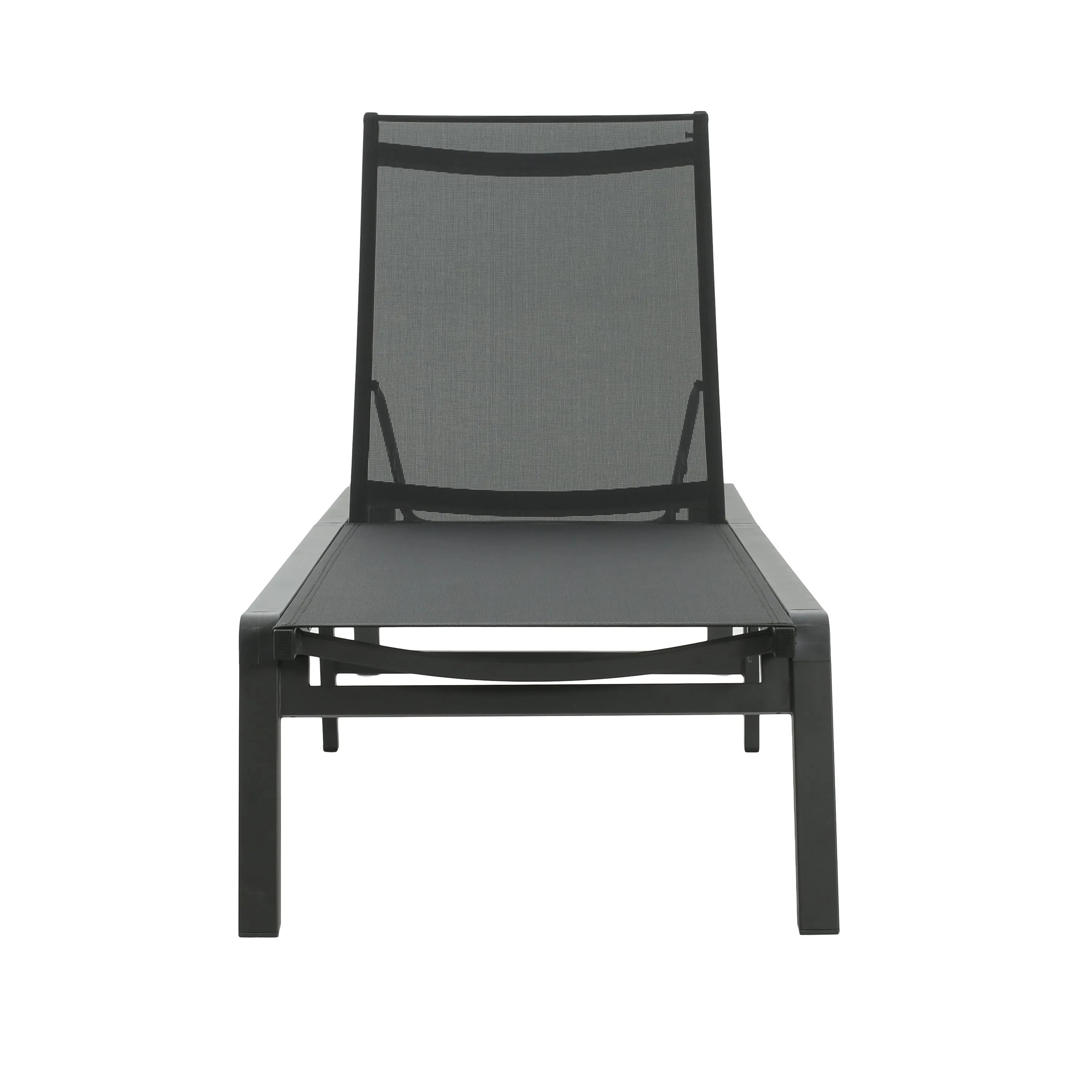 Salalh Outdoor Aluminum Folding Chaise Lounge, Set of 2