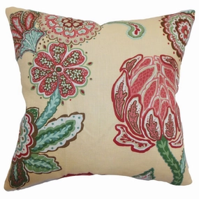 Samarinda Floral Euro Sham Canary pillowcases,cotton pillow covers,bed linen
