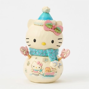 Sanrio Jim Shore Figurine Hello Kitty Snowman with Pink Mittens 6.5" Decorative Mirror,Home Decor Mirror