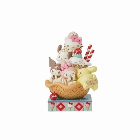 Sanrio Jim Shore Hello Kitty & Friends Group Share  Ice Cream Sundae 8" Figurine Decorative Mirror,Home Decor Mirror