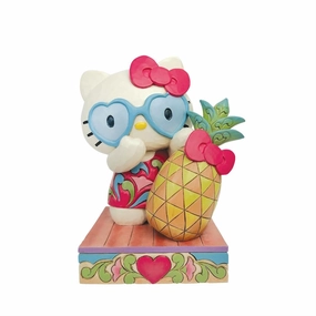 Sanrio Jim Shore Hello Kitty Loves Pineapple 5.75" Figurine Decorative Mirror,Home Decor Mirror