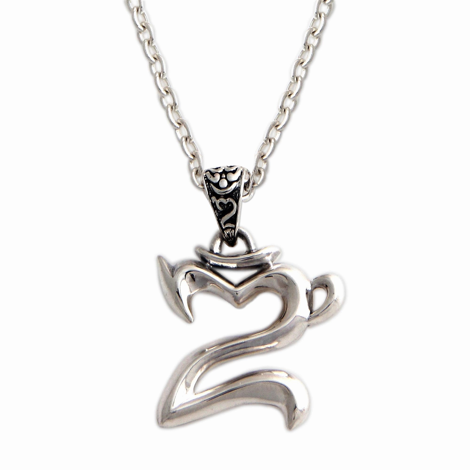 Sanskrit Om Men's sterling silver necklace