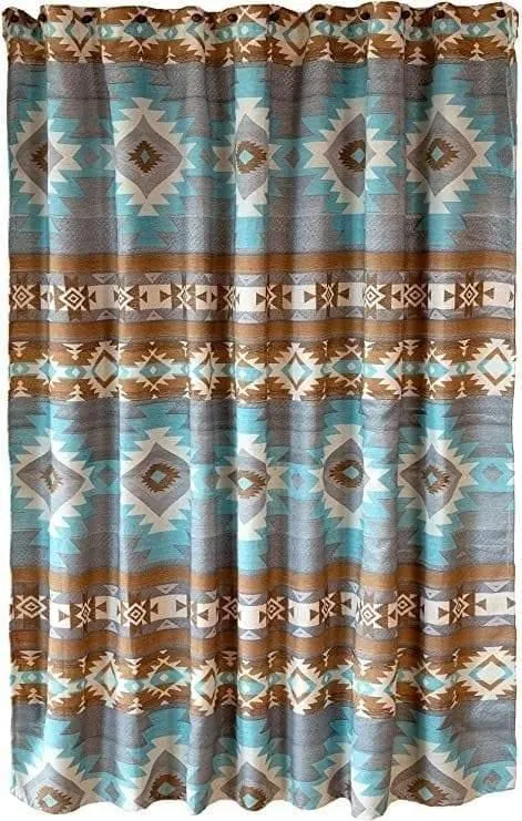 Santa Fe Sky Southwest Shower Curtain bathroom furniture, vanity cabinet