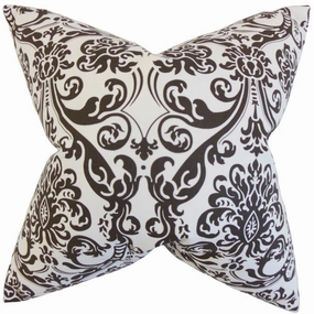 Saskia Damask Chocolate White pillowcases,cotton pillow covers,bed linen