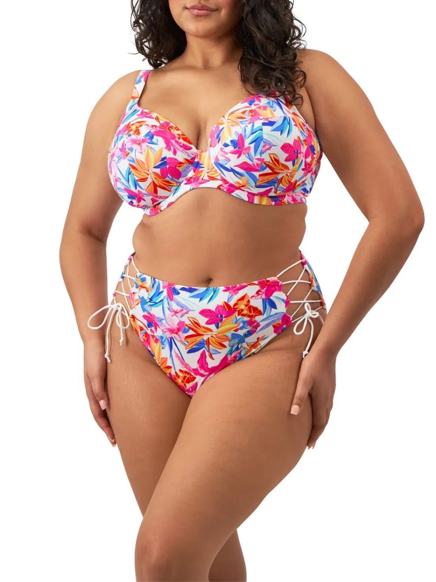 Savaneta Plunge Bikini Top - White
