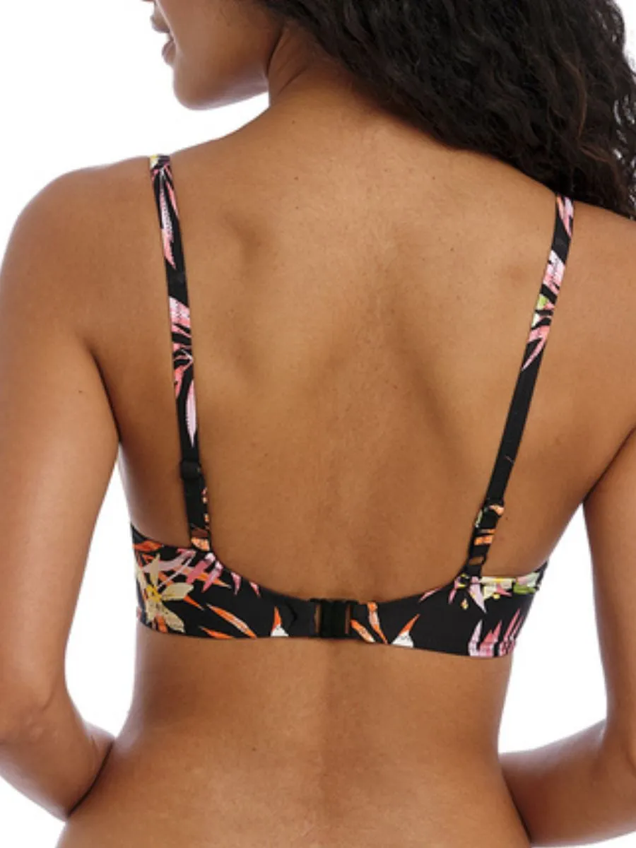 Savanna Sunset Plunge Tie Bikini Top - Multi