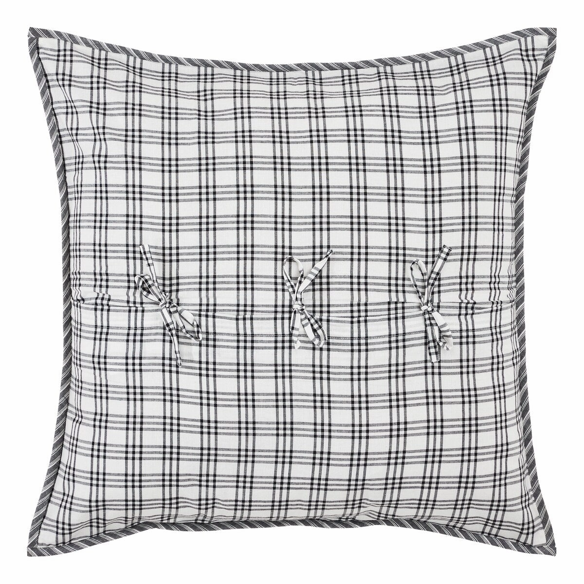 Sawyer Mill Black Quilted Euro Sham 26x26