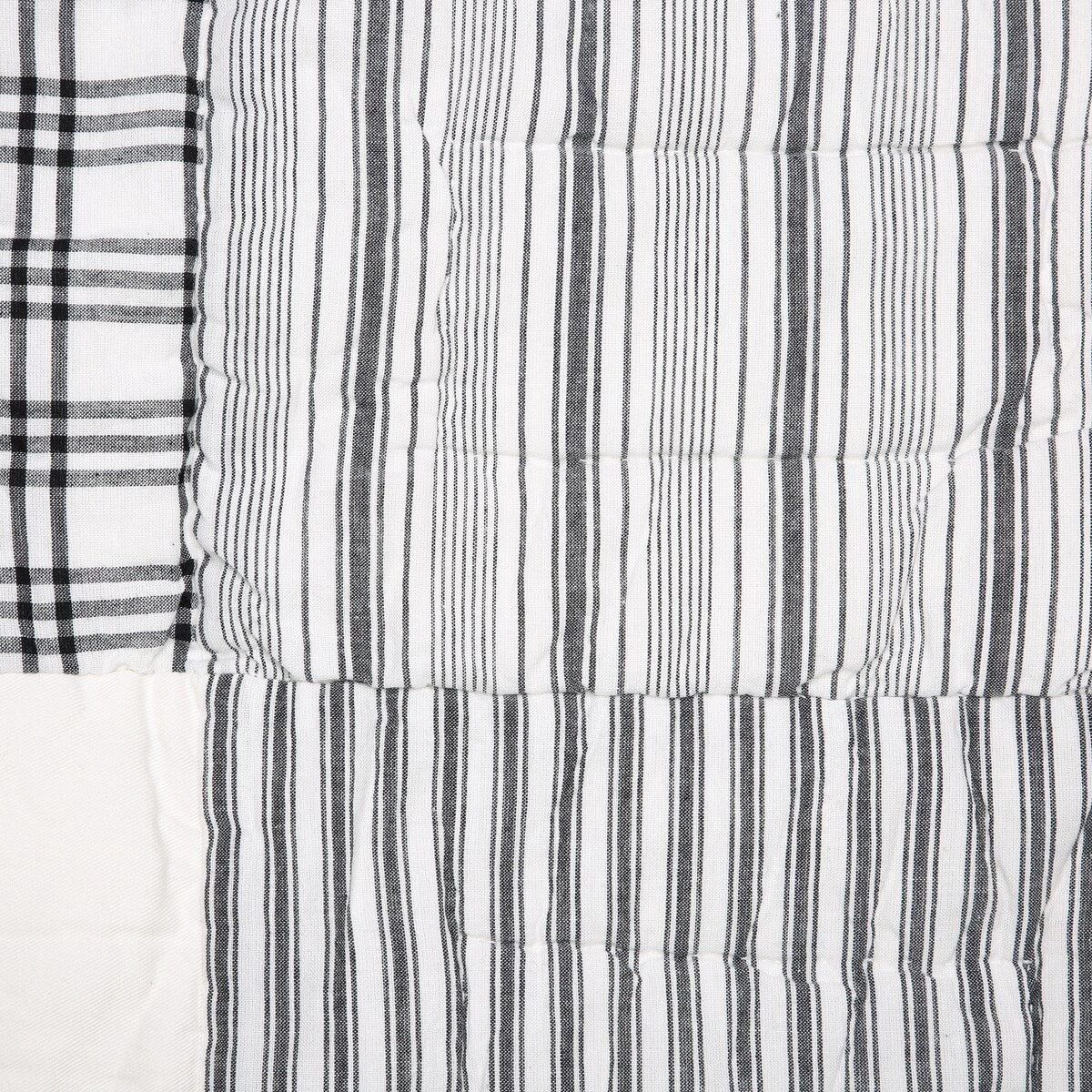 Sawyer Mill Black Quilted Euro Sham 26x26