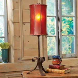 Scrolling Spindle Table Lamp mattress topper, bed base