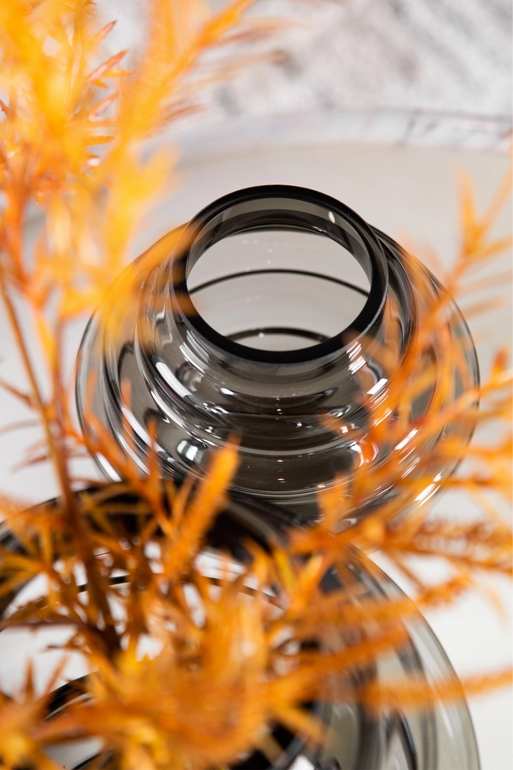 Sculptural Gray Glass Vase | Liang & Eimil Selba