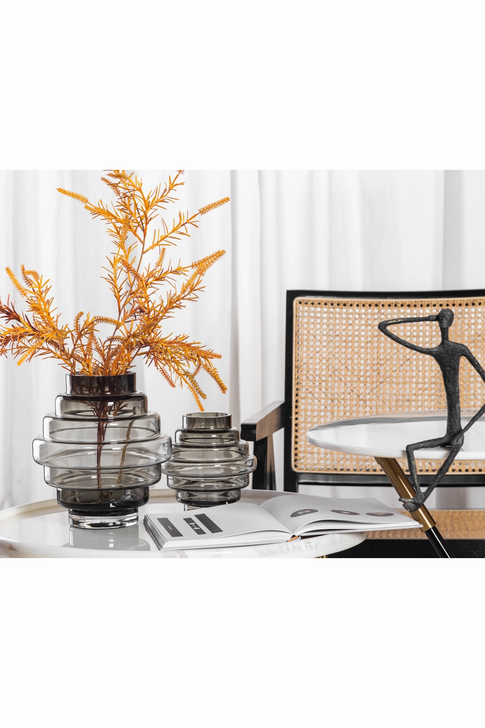 Sculptural Gray Glass Vase | Liang & Eimil Selba