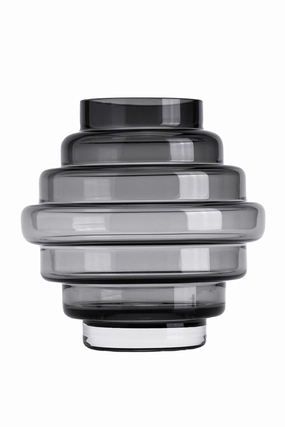 Sculptural Gray Glass Vase | Liang & Eimil Selba Vase,Glass Vase