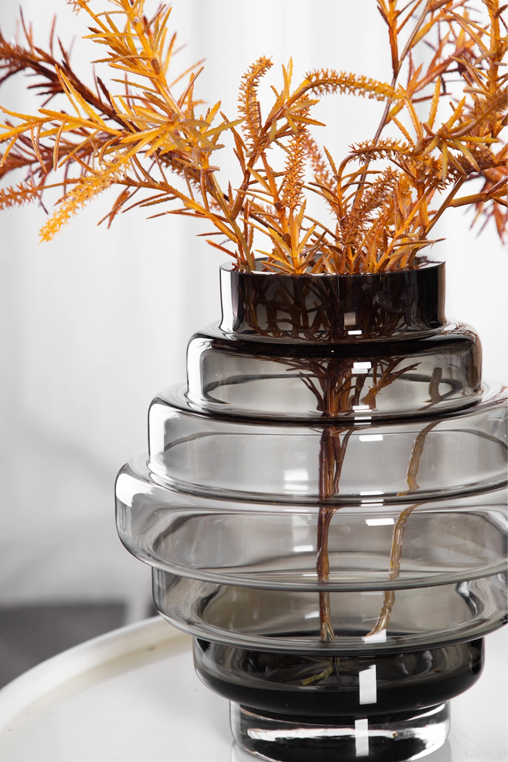 Sculptural Gray Glass Vase | Liang & Eimil Selba