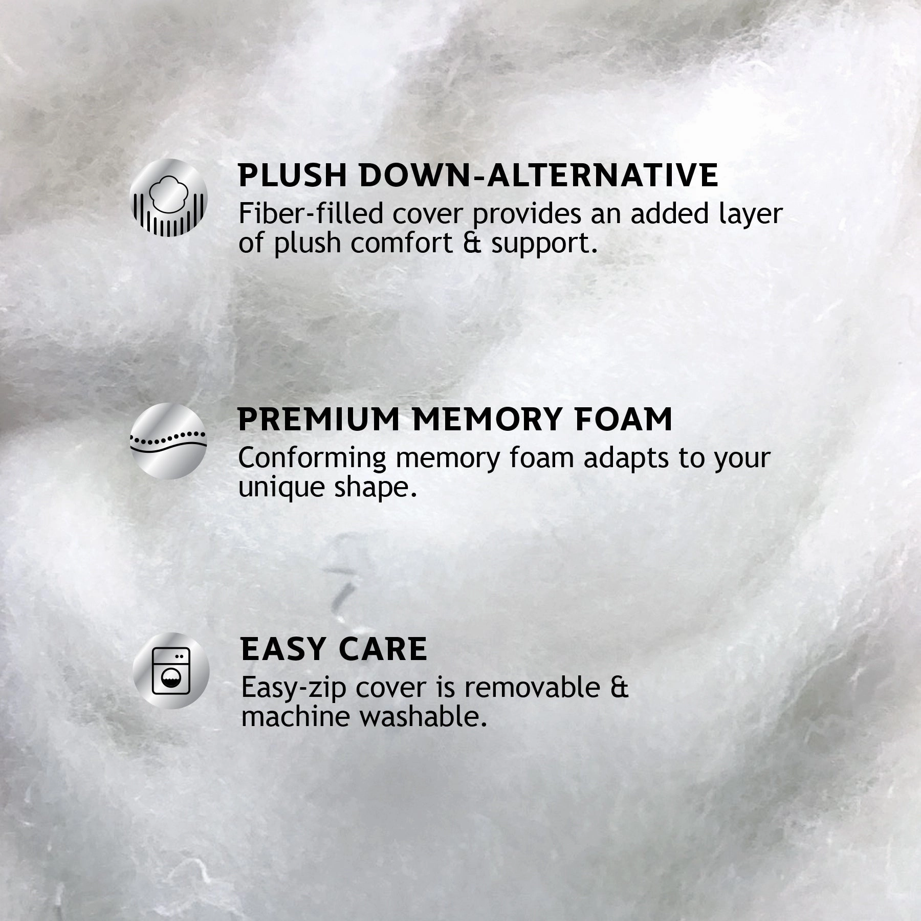 Sealy Down Alternative & Memory Foam Pillow