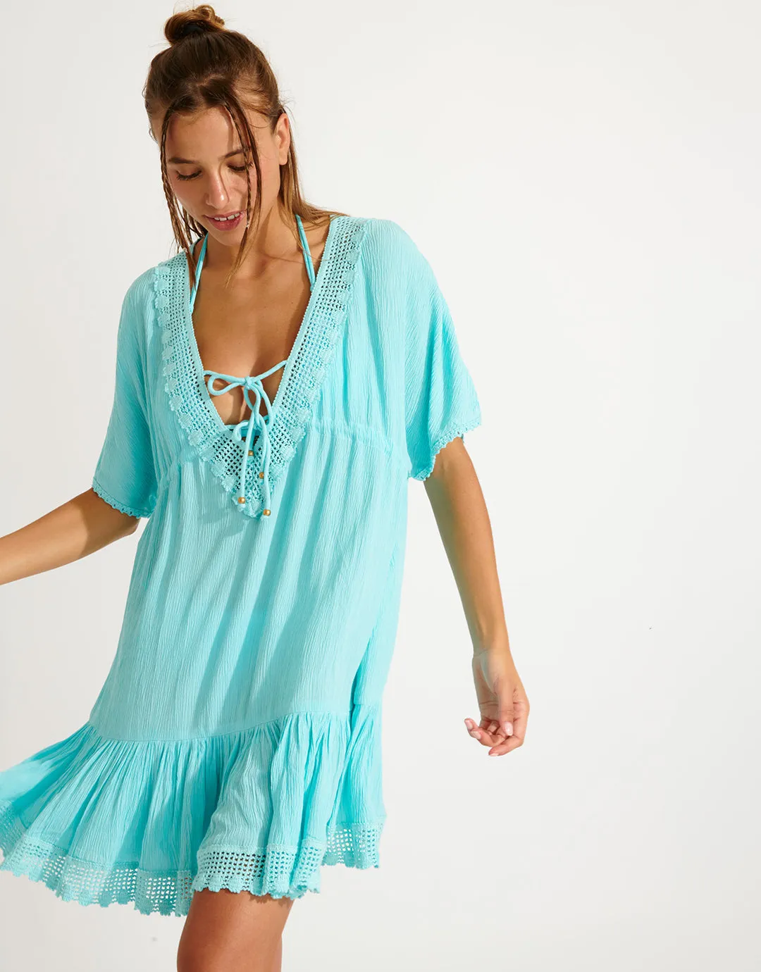 Seatime Avelle Beach Dress - Turquoise