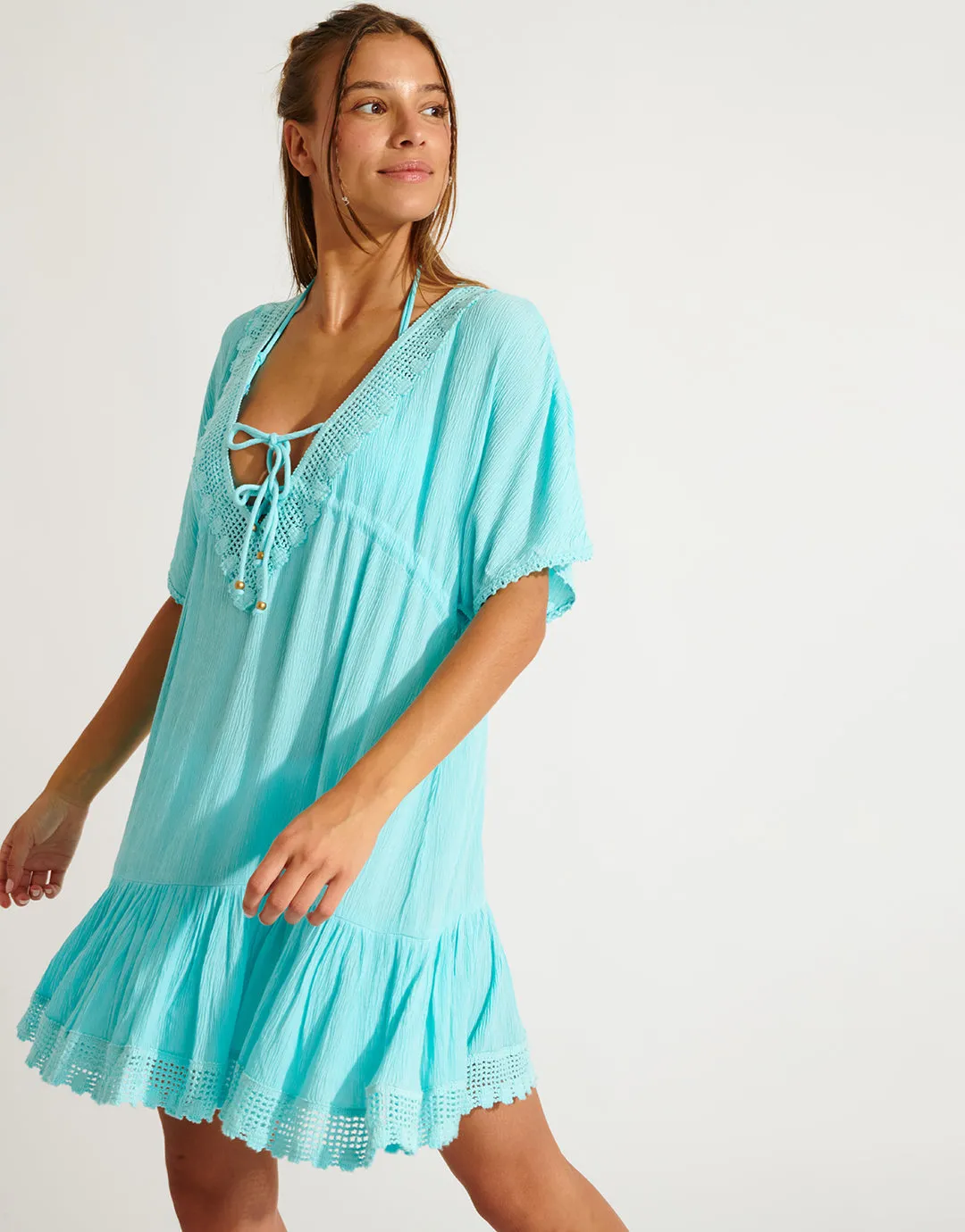 Seatime Avelle Beach Dress - Turquoise