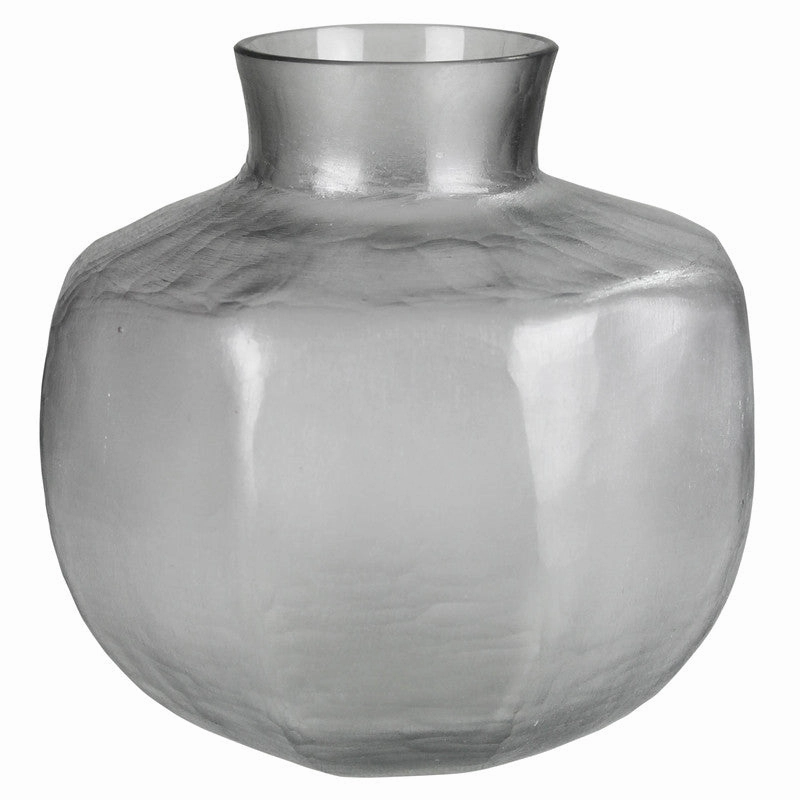 Seline Vase, Grey - Wide Vase,Ceramic Vase