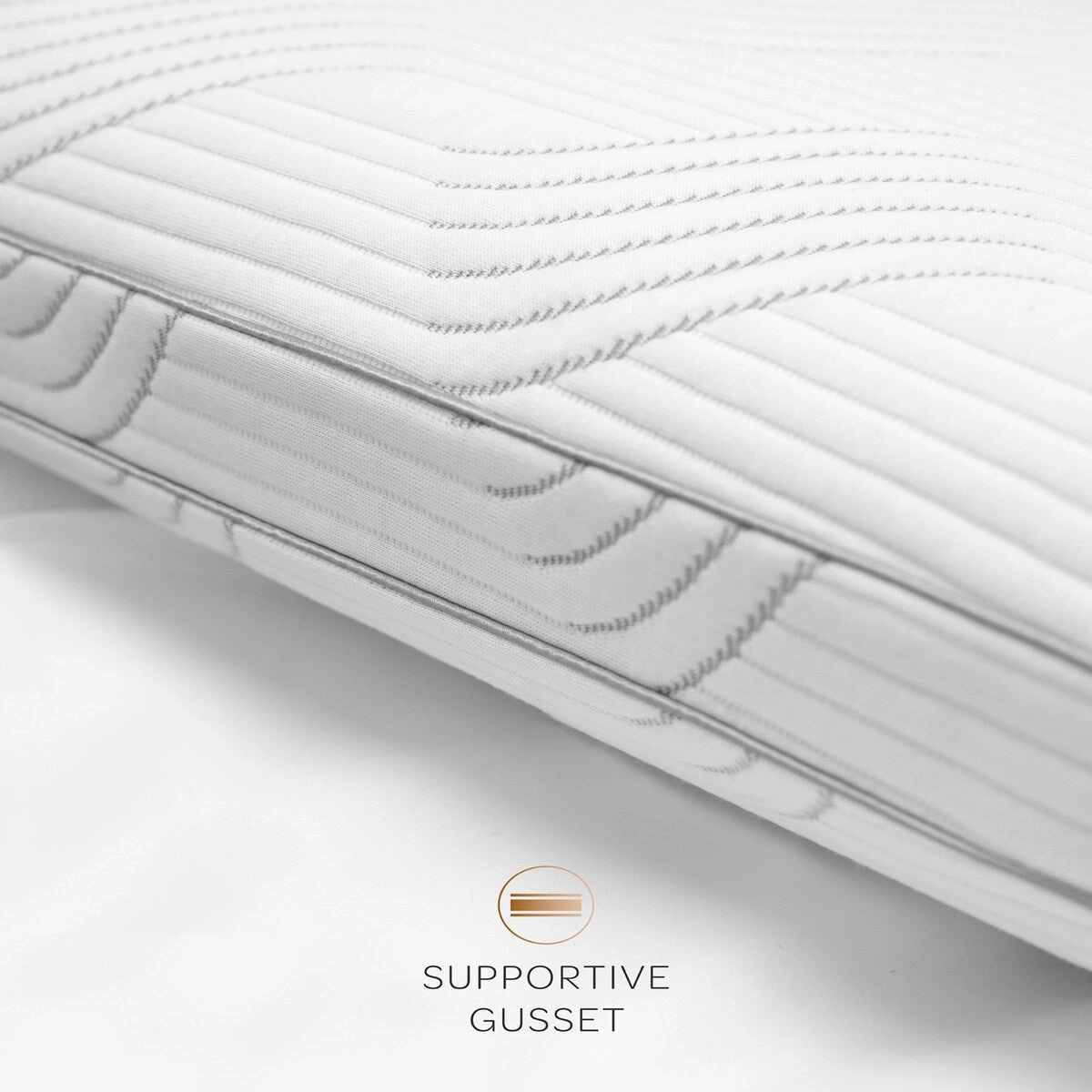 SensorPEDIC Charcoal Memory Foam Pillow with Built-In iCOOL Technology System - White