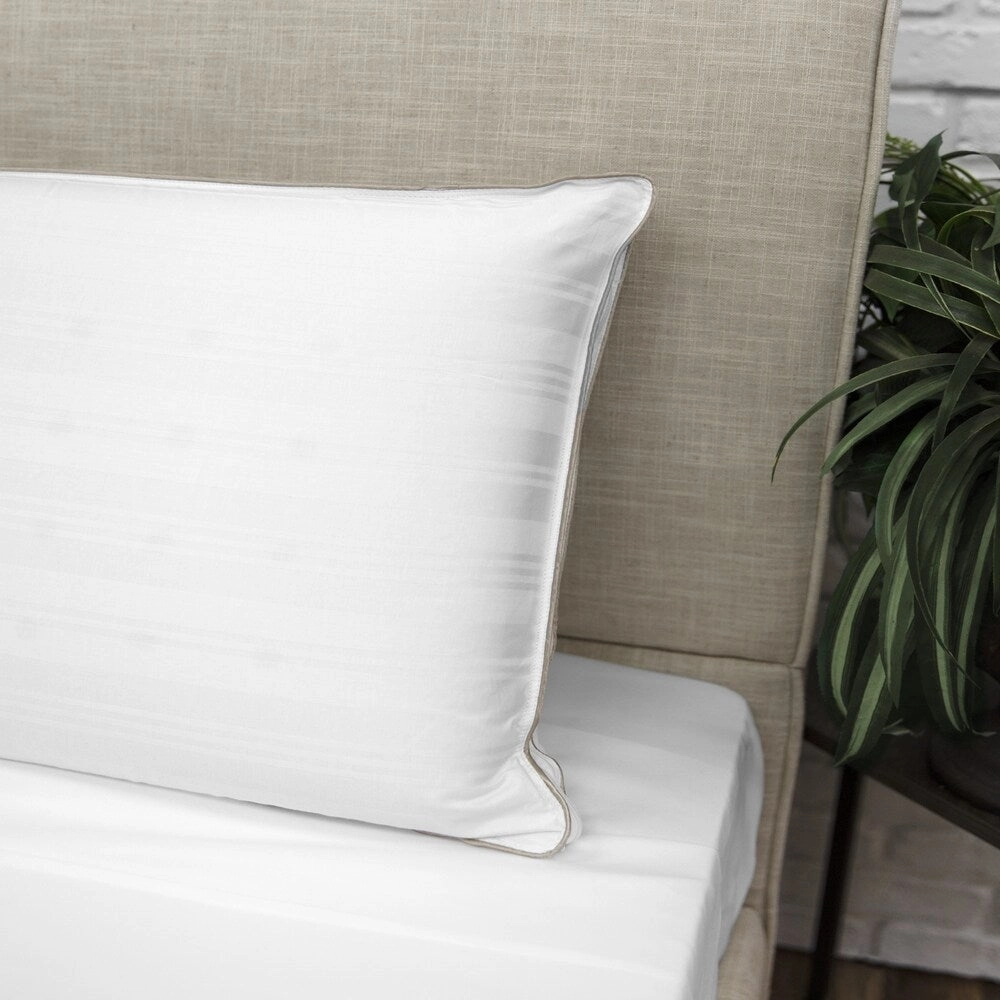 SensorPEDIC IdeaLOFT Memory Foam and Fiber Gusseted Bed Pillow - White