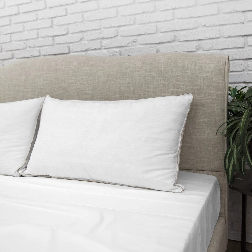 SensorPEDIC IdeaLOFT Memory Foam and Fiber Gusseted Bed Pillow - White