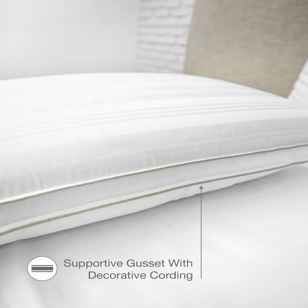 SensorPEDIC IdeaLOFT Memory Foam and Fiber Gusseted Bed Pillow - White