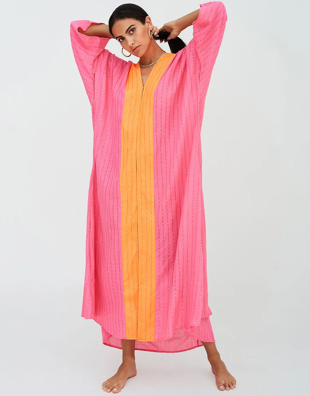 Sequin Kimono - Hot Pink