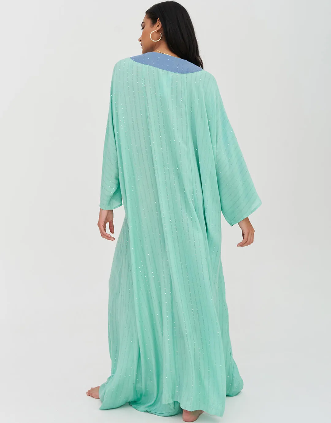 Sequin Kimono - Mint