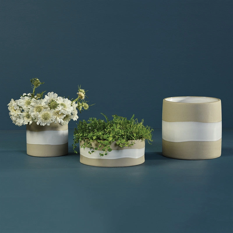 Shore Ceramic Cylinder Vase - Lrg