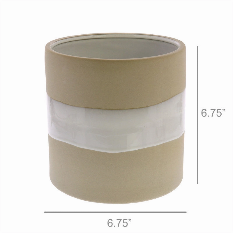 Shore Ceramic Cylinder Vase - Lrg