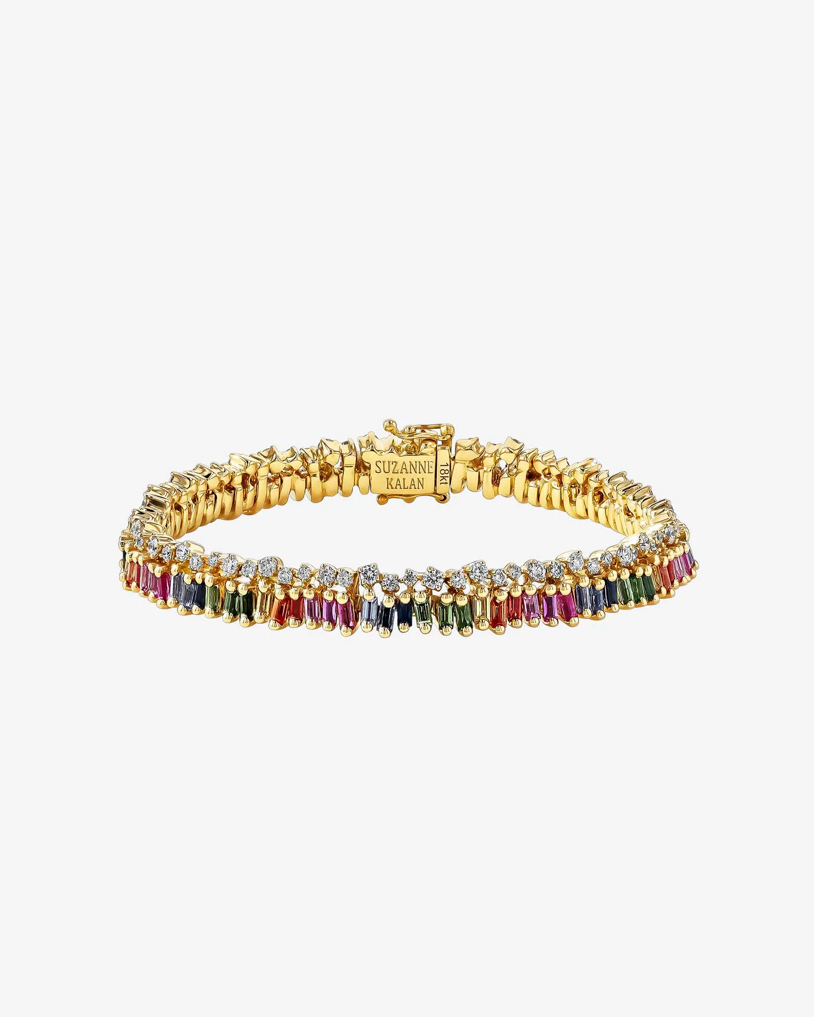 Short Stack Rainbow Sapphire Tennis Bracelet