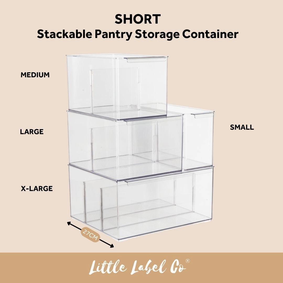 SHORT Stackable Pantry Storage Container - X-Large