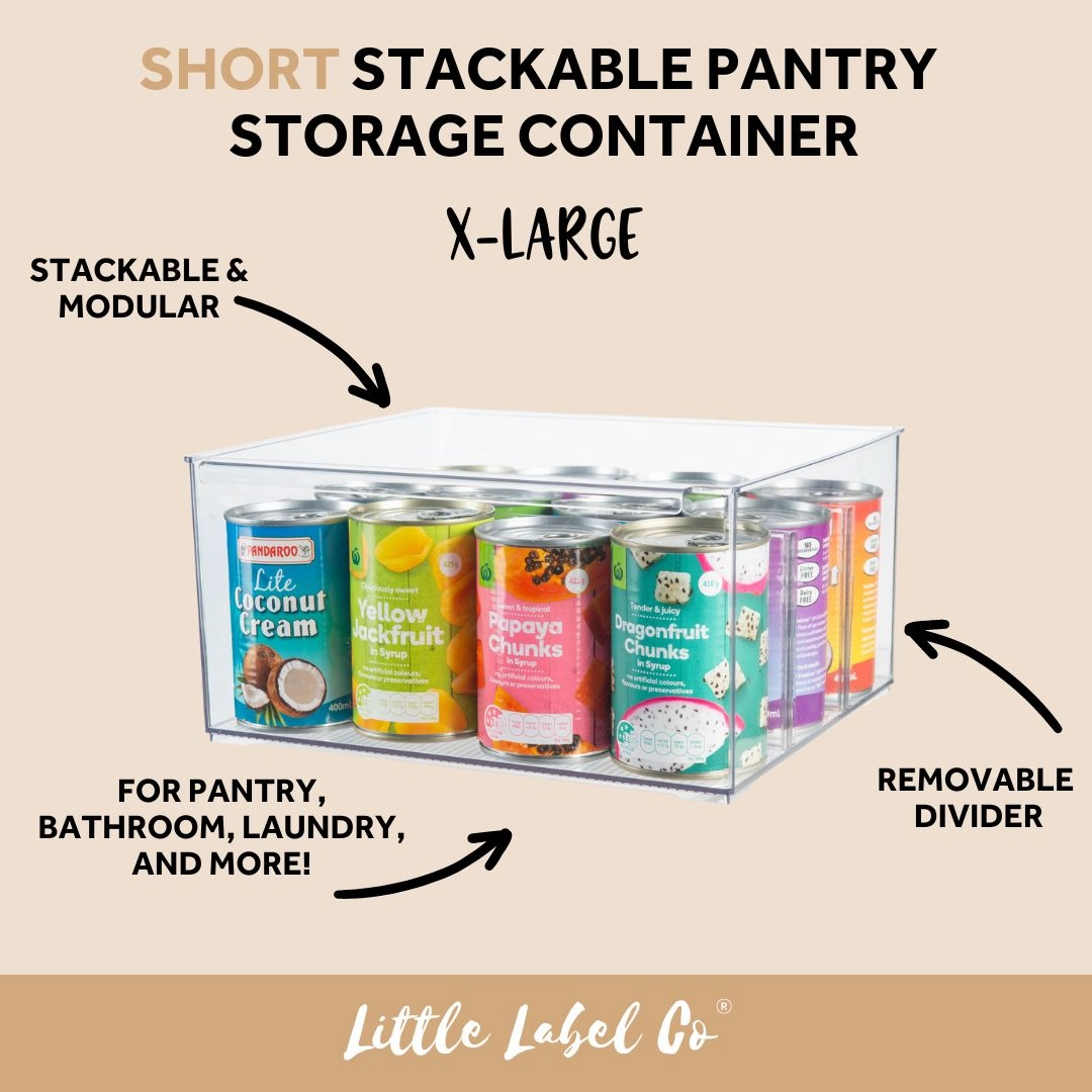 SHORT Stackable Pantry Storage Container - X-Large