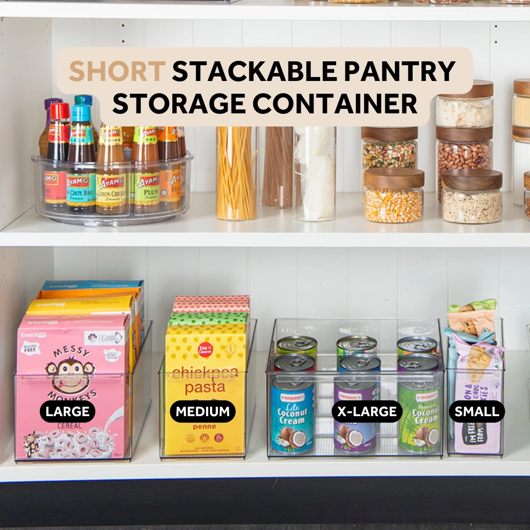SHORT Stackable Pantry Storage Container - X-Large