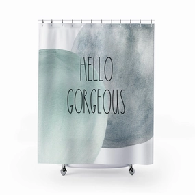Shower Curtain | Soft Green Ombre | Hello Gorgeous Lighting,Home Lighting