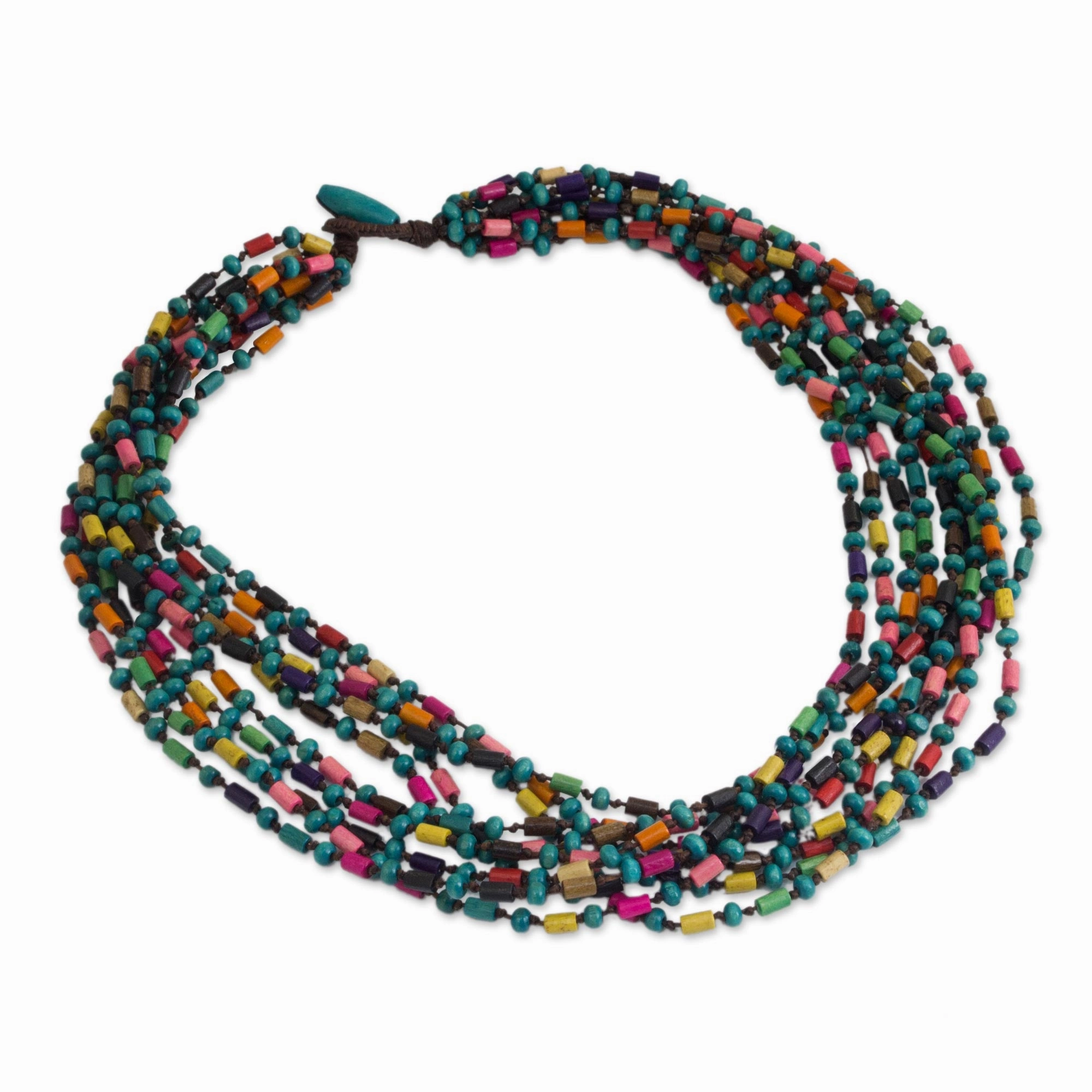 Siam Belle Colorful Beaded Necklace Hand Knotted Jewelry