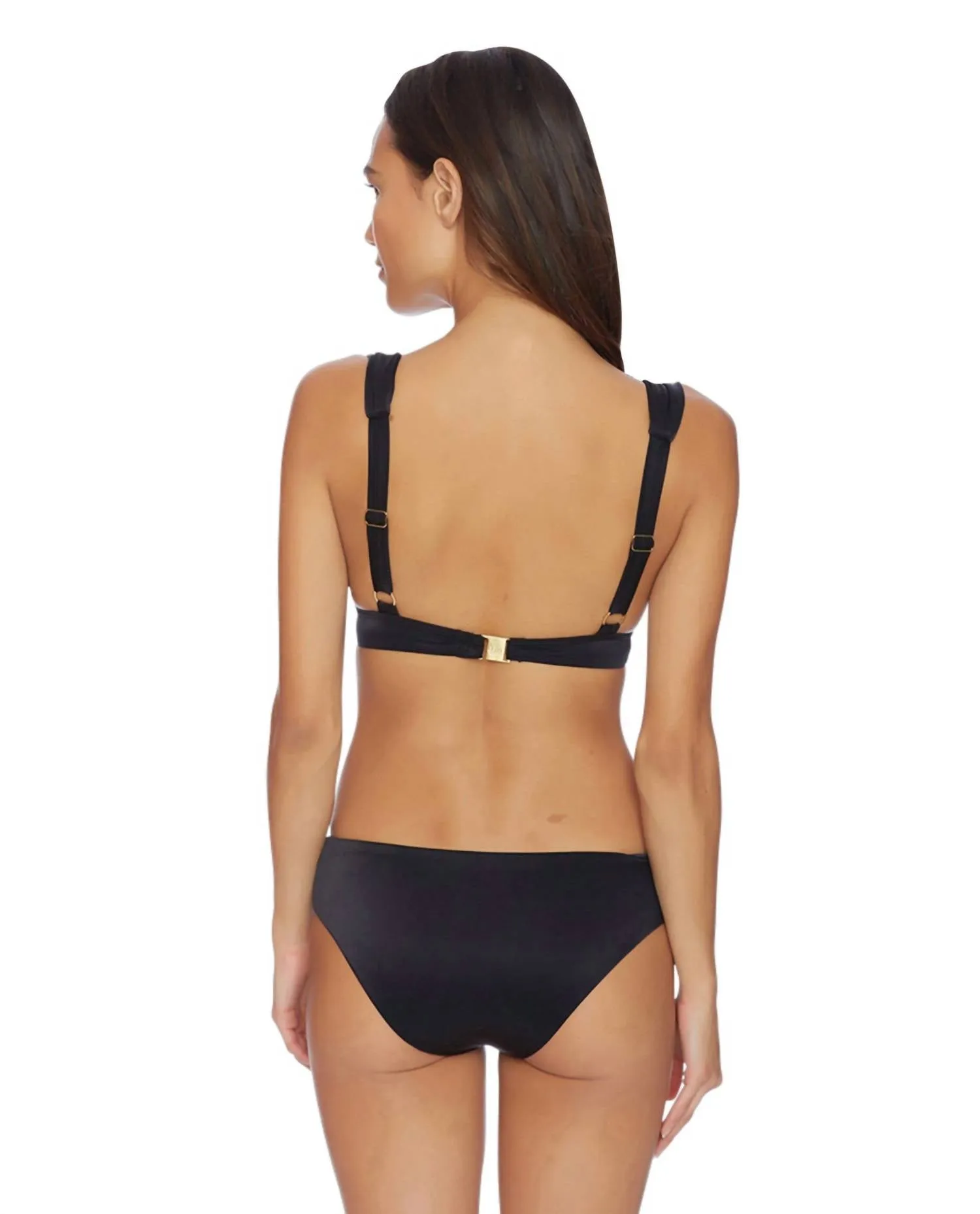 Side Twist California Bikini Bottom In Onyx
