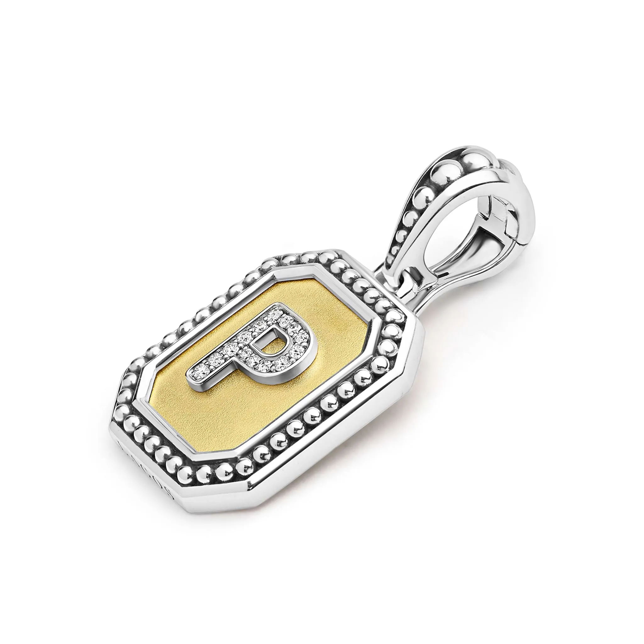 Signature Caviar Octagon Diamond P Initial Charm