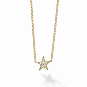 Signature Caviar 18K Gold and Diamond Star Chain Necklace