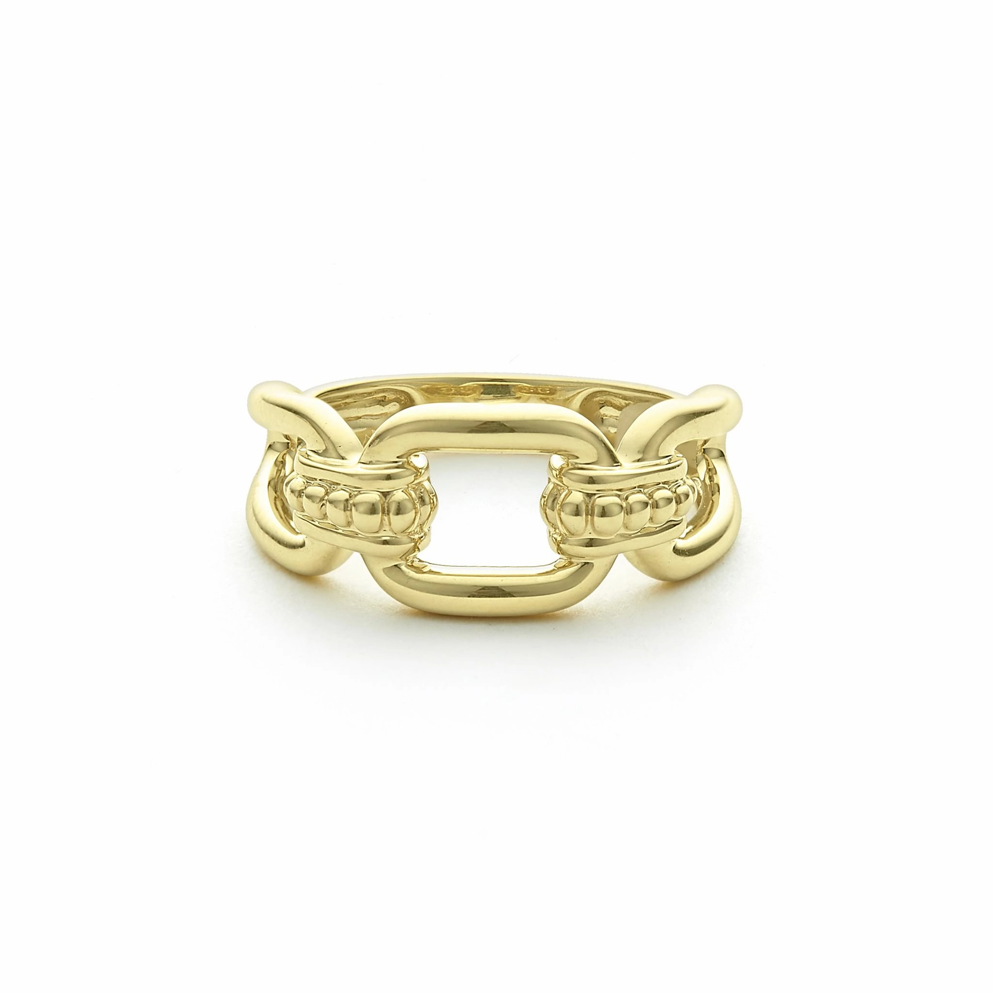 Signature Caviar 18K Gold Link Ring
