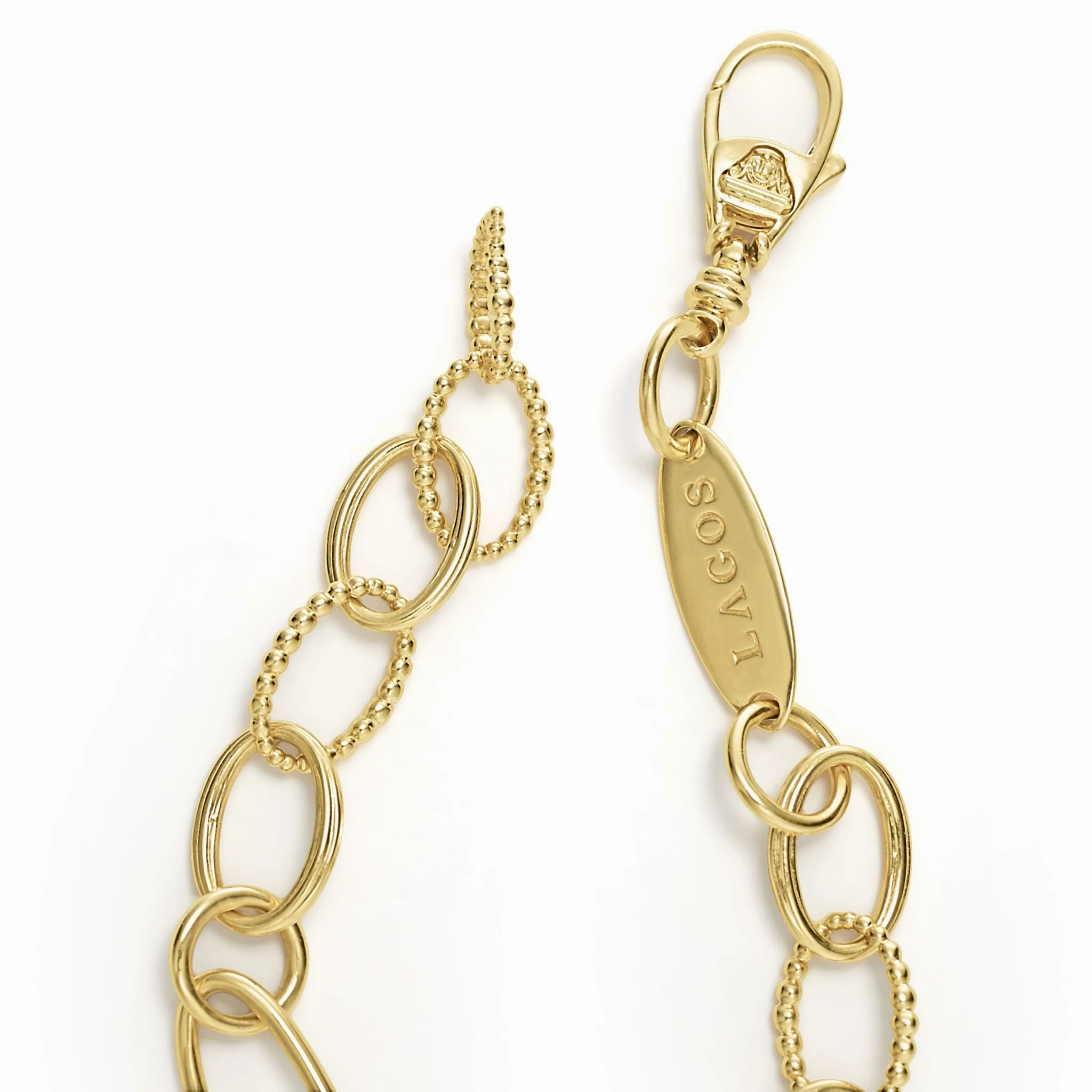 Signature Caviar 18K Gold Oval Link Bracelet