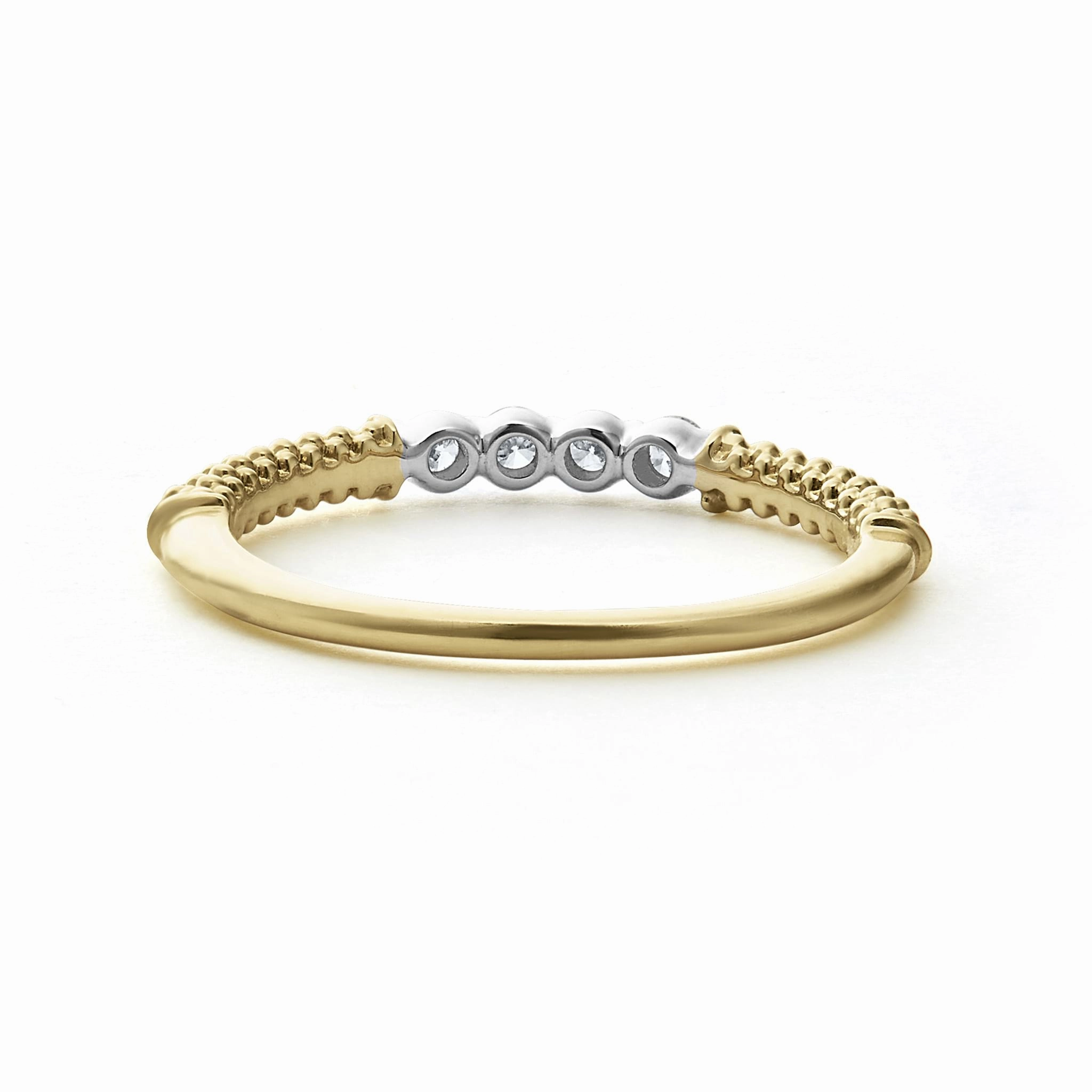 Signature Caviar 18K Gold Superfine Diamond Stacking Ring