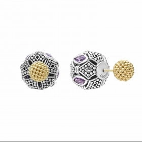 Signature Caviar Amethyst Earring Backs