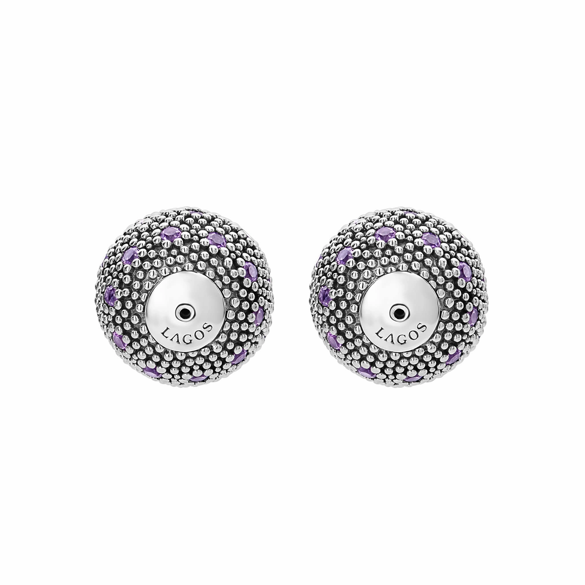 Signature Caviar Amethyst Earring Backs
