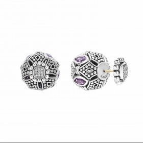 Signature Caviar Amethyst Earring Backs