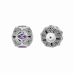 Signature Caviar Amethyst Earring Backs